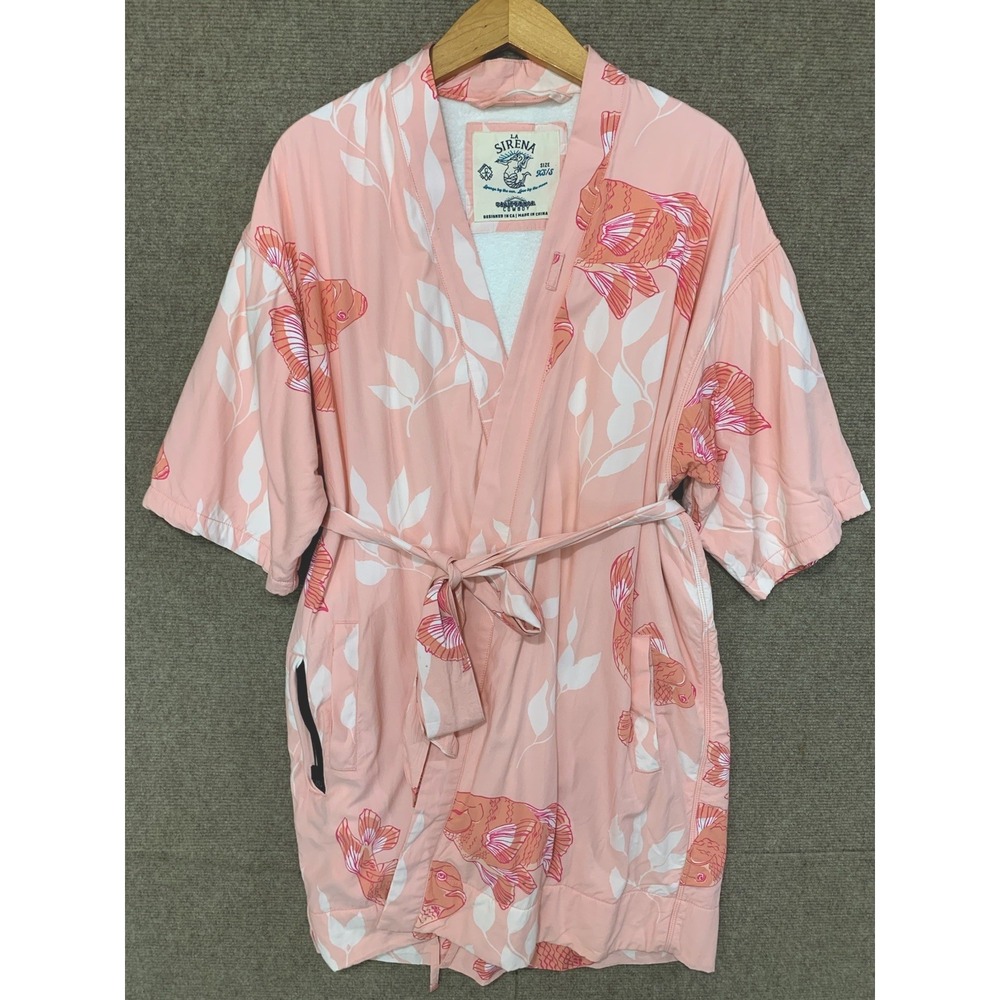 California Cowboy La Sirena Robe XS/S Pink Garibaldi Fish Beach Coastal Resort